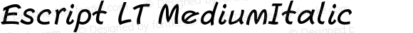 Escript LT Medium Italic