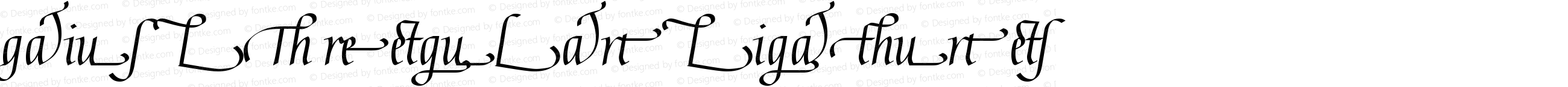 Gaius LT Regular Ligatures