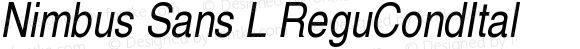 Nimbus Sans L Regular Condensed Italic