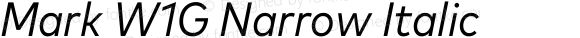 Mark W1G Narrow Italic