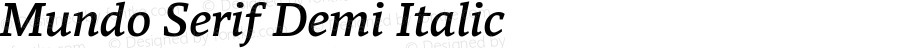 Mundo Serif Demi Italic