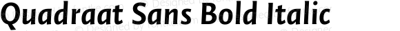 Quadraat Sans Bold Italic
