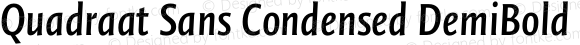 Quadraat Sans Condensed DemiBold Italic