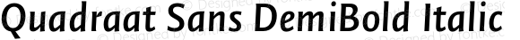 Quadraat Sans DemiBold Italic