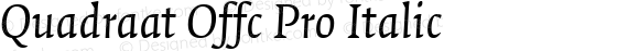 Quadraat Offc Pro Italic