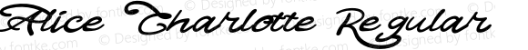 Alice Charlotte Regular Version 1.001;Fontself Maker 3.5.4