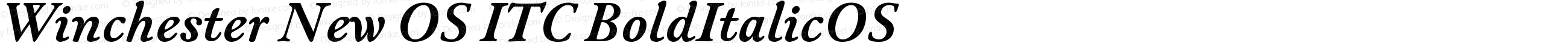 Winchester New ITC Bold Italic OS