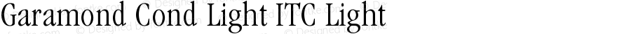 Garamond Condensed ITC Light