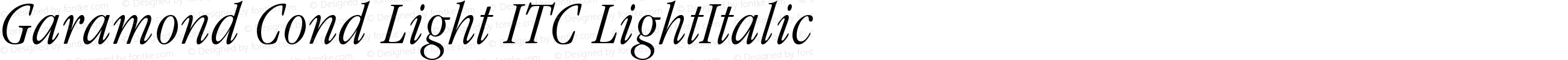 Garamond Cond Light ITC LightItalic