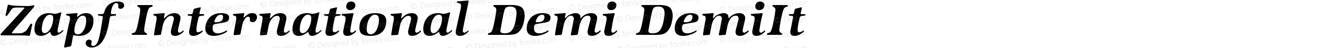 Zapf International Demi Italic