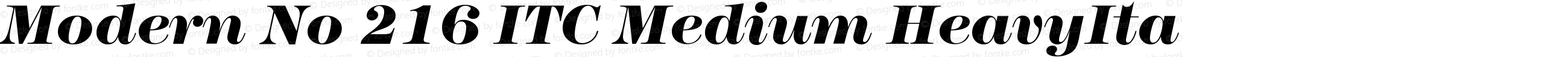 Modern No 216 ITC Heavy Italic