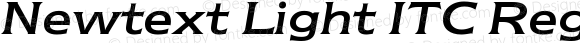 Newtext Light ITC RegularItalic