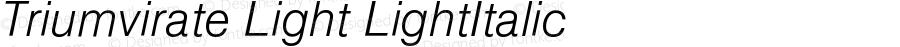 Triumvirate Light Italic