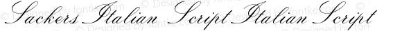 Sackers Italian Script ItalianScript