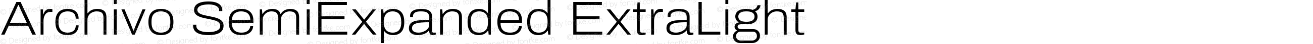 Archivo SemiExpanded ExtraLight
