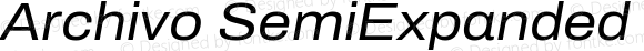 Archivo SemiExpanded Italic