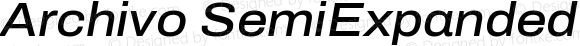 Archivo SemiExpanded Medium Italic