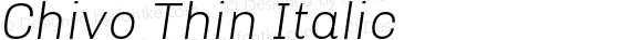 Chivo Thin Italic