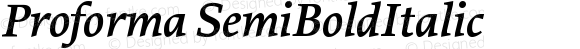Proforma SemiBold Italic