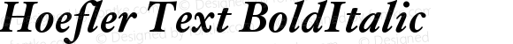 Hoefler Text Bold Italic