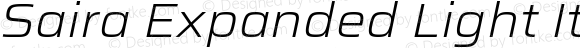 Saira Expanded Light Italic