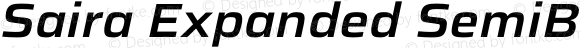 Saira Expanded SemiBold Italic