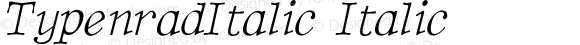 TypenradItalic Italic