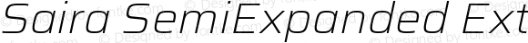 Saira SemiExpanded ExtraLight Italic