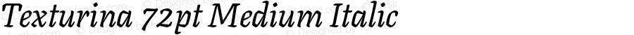 Texturina 72pt Medium Italic