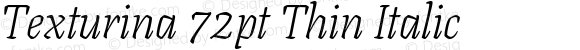 Texturina 72pt Thin Italic