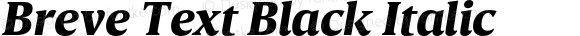 Breve Text Black Italic