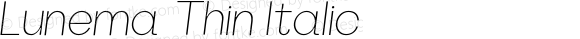 Lunema Thin Italic