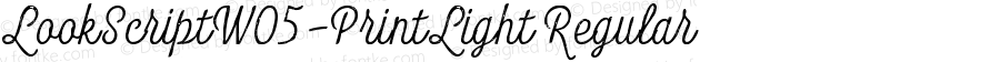 LookScriptW05-PrintLight Regular
