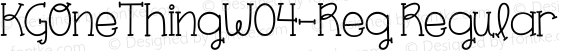 KGOneThingW04-Reg Regular Version 1.00