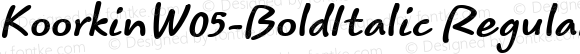 KoorkinW05-BoldItalic Regular