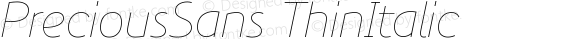 PreciousSans ThinItalic