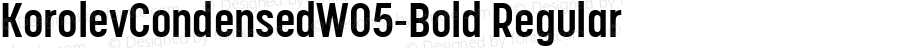 Korolev Condensed W05 Bold