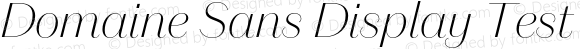 Domaine Sans Display Test Thin Italic