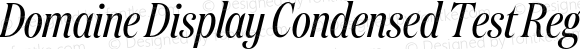 Domaine Display Condensed Test Regular Italic