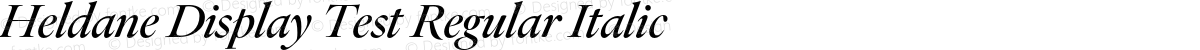 Heldane Display Test Regular Italic