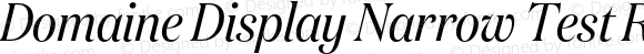 Domaine Display Narrow Test Regular Italic