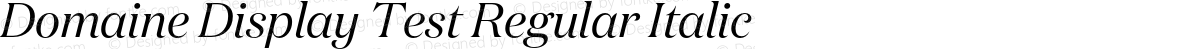 Domaine Display Test Regular Italic