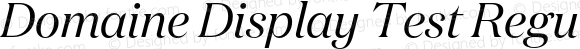 Domaine Display Test Regular Italic