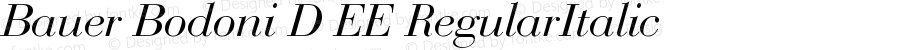 Bauer Bodoni D EE Regular Italic