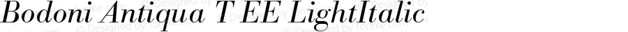 Bodoni Antiqua T EE Light Italic
