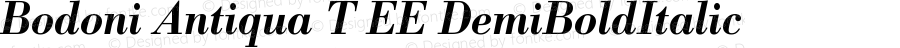 Bodoni Antiqua T EE Demi Bold Italic