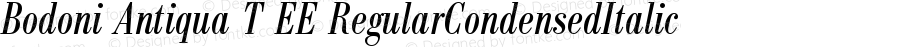 Bodoni Antiqua T EE Regular Condensed Italic