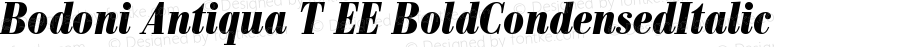 Bodoni Antiqua T EE Bold Condensed Italic