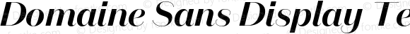 Domaine Sans Display Test Semibold Italic