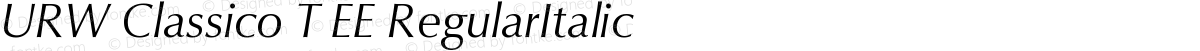 URW Classico T EE RegularItalic